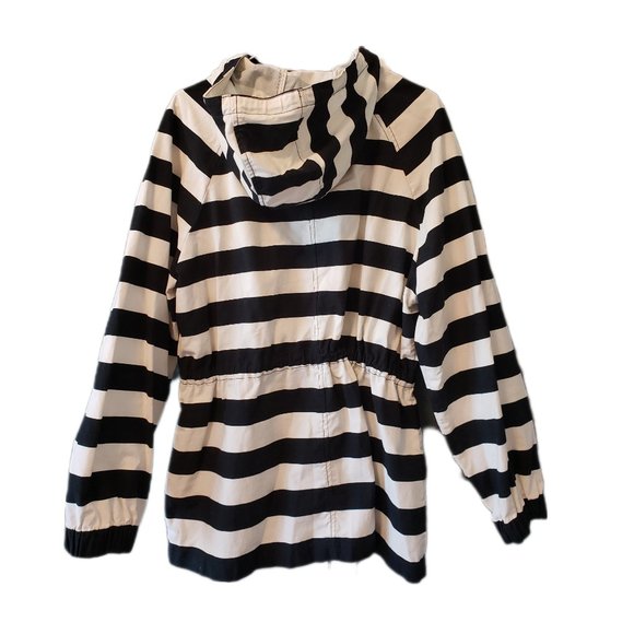 🍋Gap Black & White Striped Zip-up Jacket - Picture 2 of 10